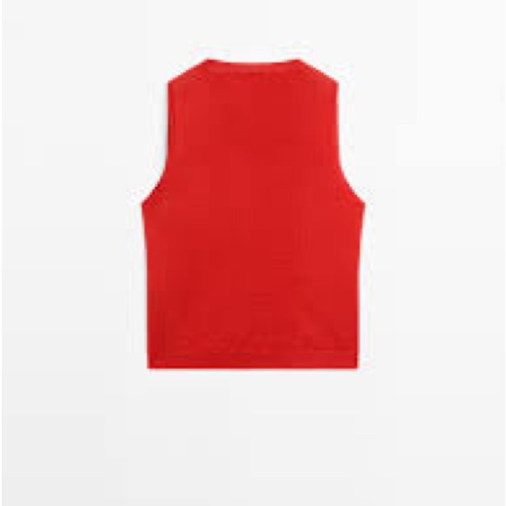 Zara Red Minimalist Tank Top